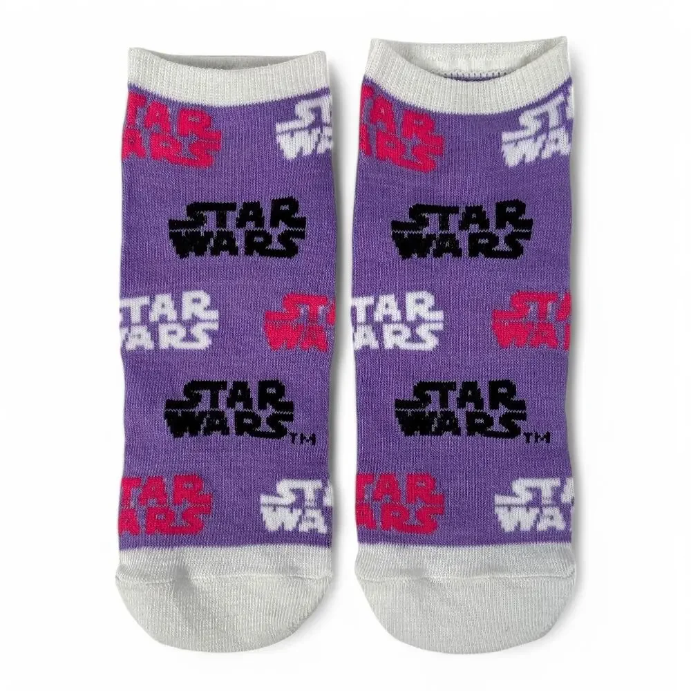 Star Wars Logo No Show Novelty Socks Mandalorian Womens One Size